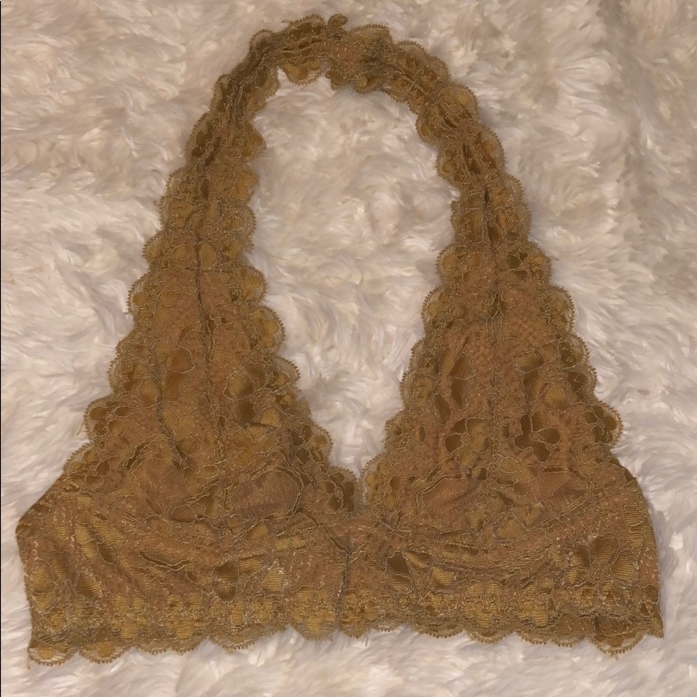 Wishlist Halter Bralette in Mustard SZ S